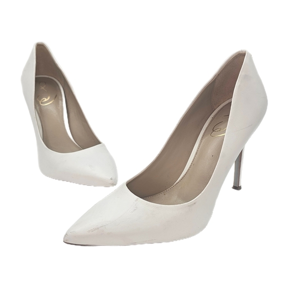 Sam Edelman Hazel Pointed Toe Pump Ivory Size 8.5 - Picture 1 of 13